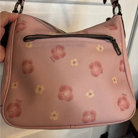 COACH PINK FLOWER HOBO PURSE - Picture 7 of 12